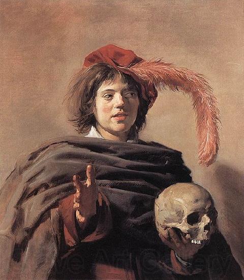 Frans Hals Young Man holding a Skull